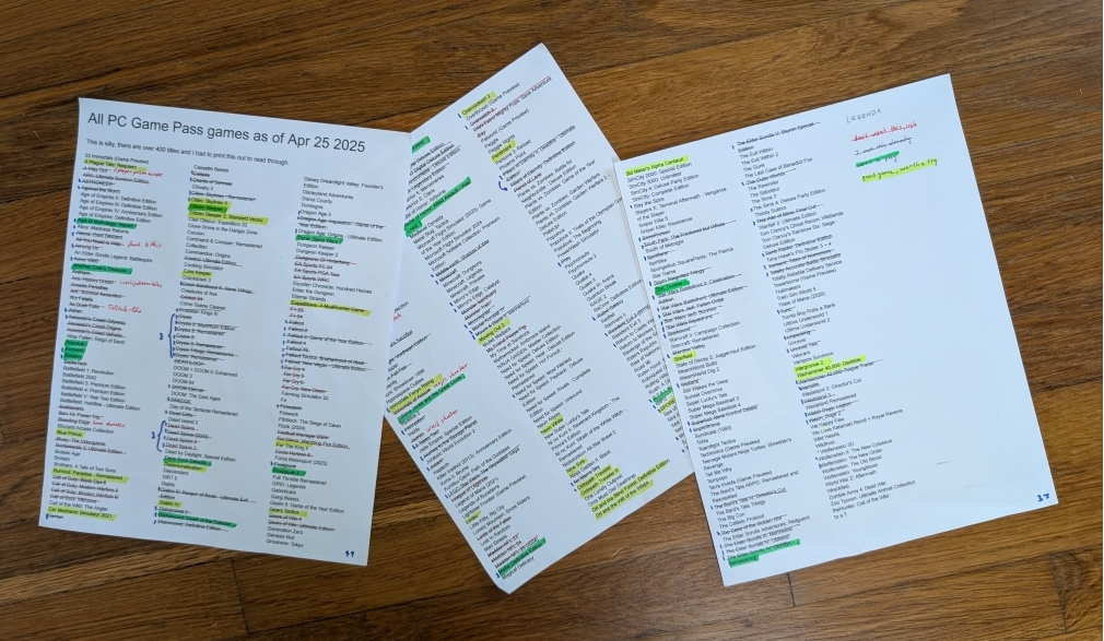 Thoughts on 150+ PC Game Pass games